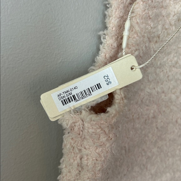 NWT SKIMS Cozy Knit Tank Cropped Camisole Size S/M Small/Medium. Pale Pink - Picture 2 of 7